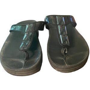 FitFlop Sandals Black with Bling Size 7